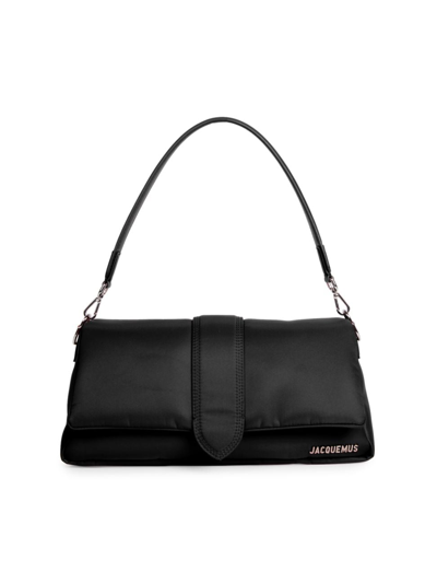 Shop Jacquemus Men's 'le Bambimou' Nylon Shoulder Bag In Black