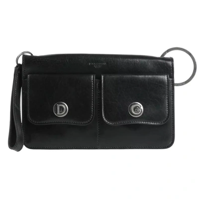 Shop Dolce & Gabbana Black Leather Di Cavallo Crossbody Bag