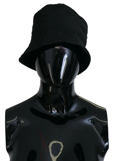 Shop Dolce & Gabbana Black Nylon Women Bucket Cap Hat