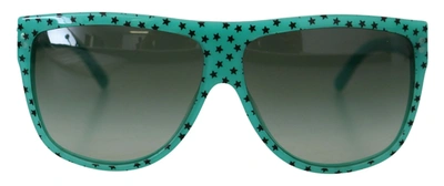 Shop Dolce & Gabbana Green Dg4125 Stars Acetate Square Shades Sunglasses