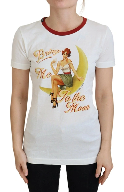 Dolce & Gabbana Bring Me To The Moon Print T-shirt In White