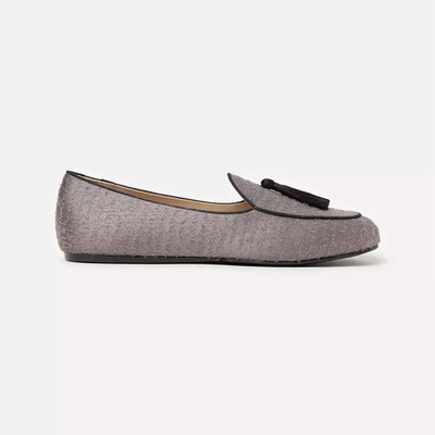 Shop Charles Philip Gray Leather Moccasin