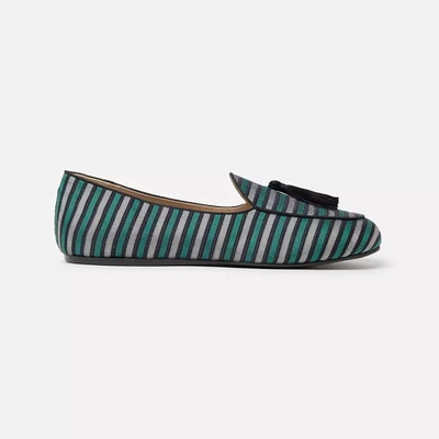 Shop Charles Philip Green Leather Moccasin