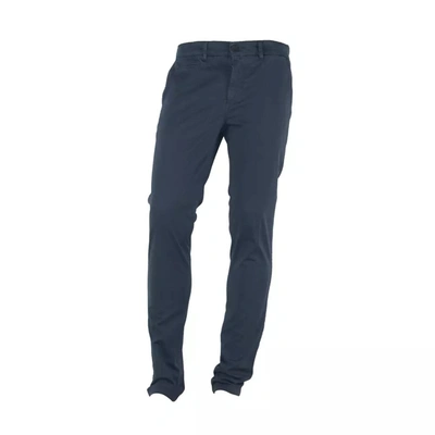 Shop Made In Italy Blue Cotton Trousers