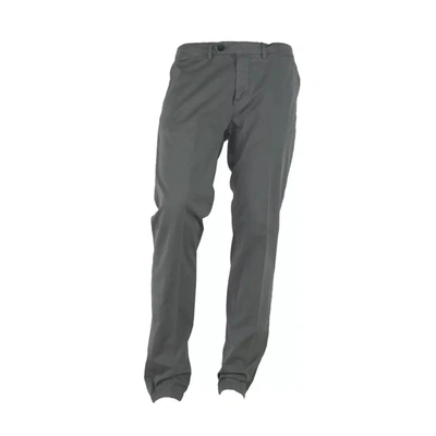 Shop Made In Italy Gray Cotton Trousers
