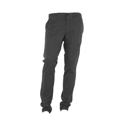 Shop Made In Italy Gray Cotton Trousers
