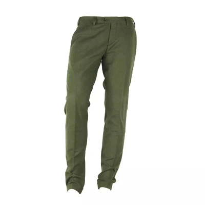 Shop Made In Italy Green Cotton Trousers