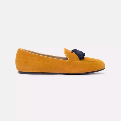 Shop Charles Philip Yellow Leather Moccasin