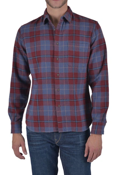 Shop Hiroshi Kato The Ripper Plaid Flannel Button-up Shirt In Brown Blue