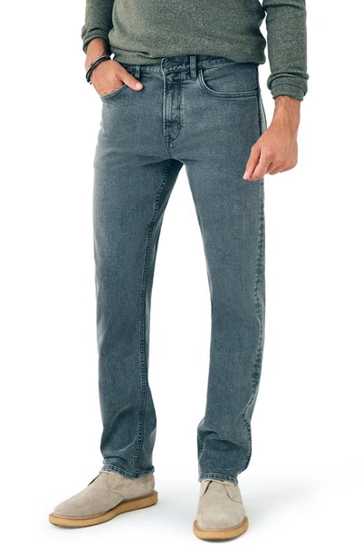 Shop Faherty Slim Straight Leg Organic Cotton Jeans In Coal Creek Wash