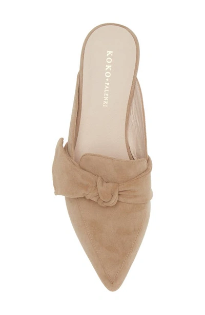 Koko + Palenki Quantum Pointed Toe Mule In Camel Suede
