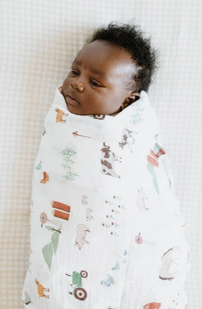 Little Unicorn Cotton Muslin Crib Sheet In Tan Gingham