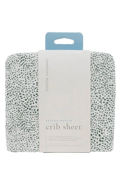 Shop Little Unicorn Cotton Muslin Crib Sheet In Green Seed