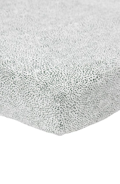 Little Unicorn Cotton Muslin Crib Sheet In Green Seed