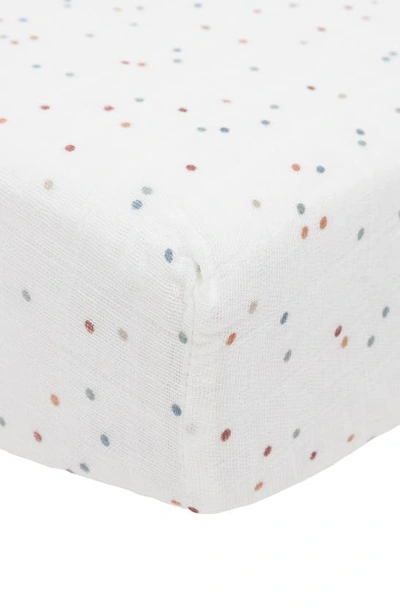 Little Unicorn Cotton Muslin Crib Sheet In Dots