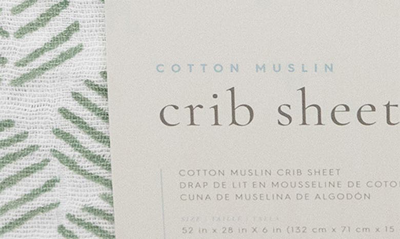 Shop Little Unicorn Cotton Muslin Crib Sheet In Leaf Motif