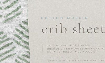 Little Unicorn Cotton Muslin Crib Sheet In Leaf Motif