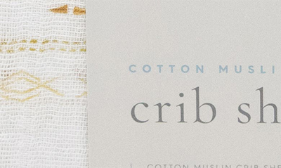 Little Unicorn Cotton Muslin Crib Sheet In Gold Diamond Stripe