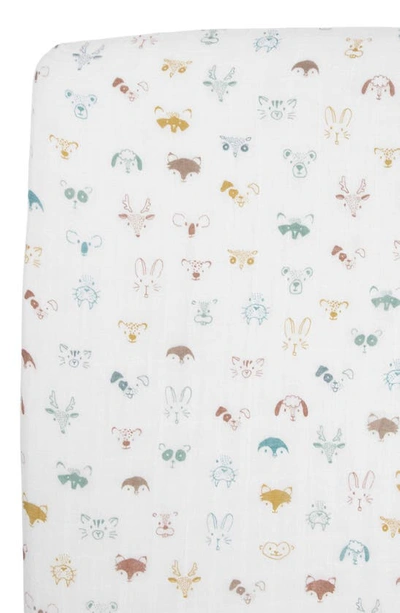 Shop Little Unicorn Cotton Muslin Crib Sheet In Animal Crowd