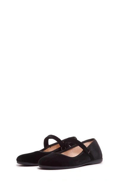 Childrenchic Velvet Mary Jane Shoe In Black
