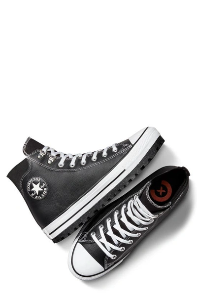 Shop Converse Chuck Taylor® All Star® City Trek Waterproof High Top Sneaker In Black/ White/ Silver