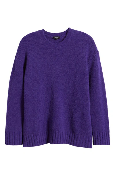 Shop Rails Olivia Crewneck Wool Blend Sweater In Ultra Violet