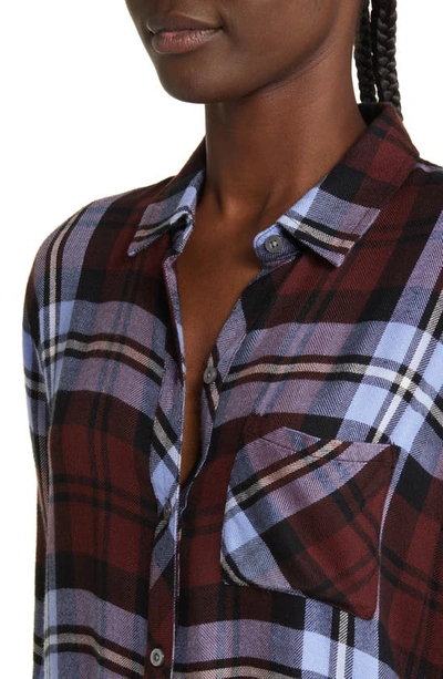 Shop Rails Hunter Plaid Button-up Shirt In Mulberry Plum