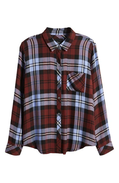 Shop Rails Hunter Plaid Button-up Shirt In Mulberry Plum