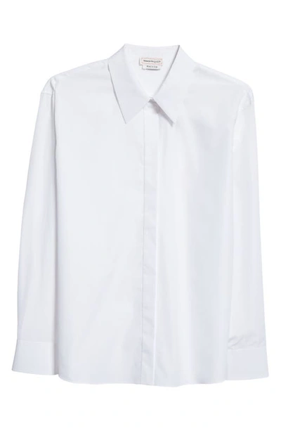 Shop Alexander Mcqueen Cotton Button-up Shirt In White