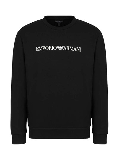 Shop Emporio Armani Sweaters In Nero Logo