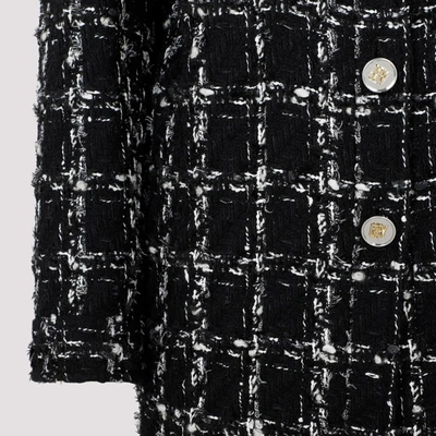 Shop Giambattista Valli Checked Bouclé Coat In Black