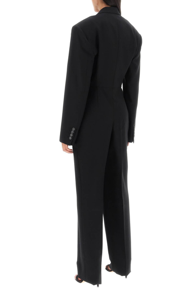 Shop Stella Mccartney Wool Tuxedo Jumpsuit In Black