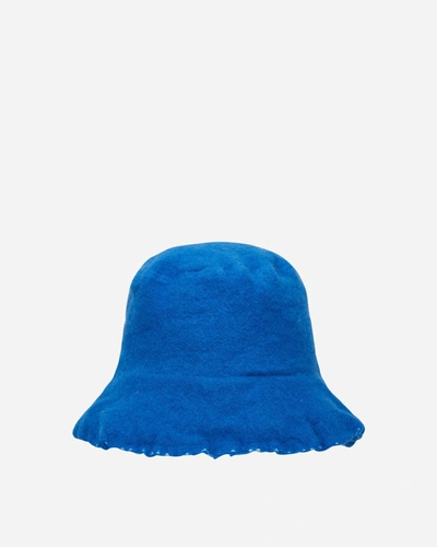Comme Des Garçons Shirt Textured Wool Bucket Hat In Blue