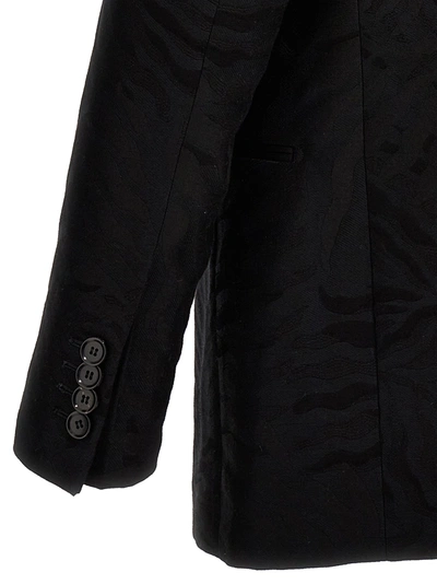 Shop Bally Jaquard Blazer Jackets Black