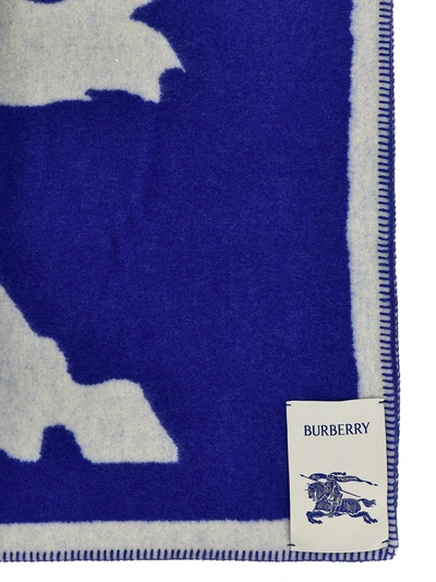 Shop Burberry Logo Blanket Bedroom Linen And Nightwear Multicolor