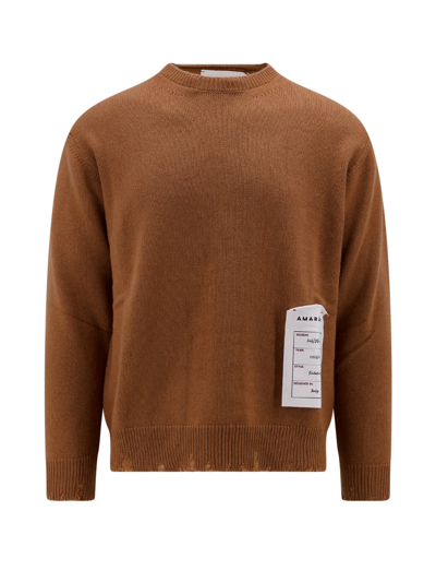 Shop Amaranto Sweater In Brown