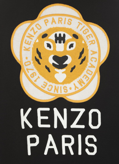 Shop Kenzo Tiger Academy Cardigan In Black