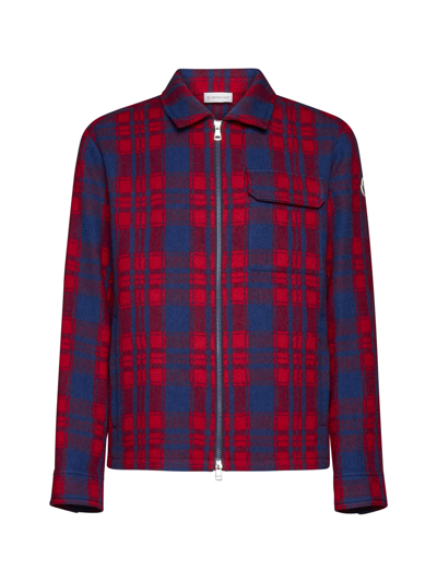 Shop Moncler Shirt In Rosso