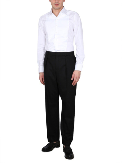 Shop Tom Ford Long Sleeved Buttoned Shirt In Bianco