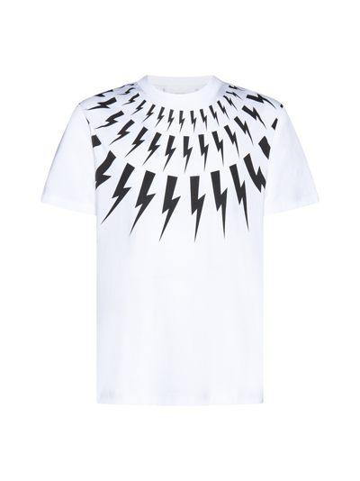 Shop Neil Barrett T-shirt In White/black