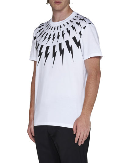 Shop Neil Barrett T-shirt In White/black