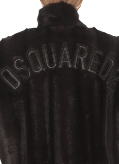 Shop Dsquared2 Bomber D2 In Brown