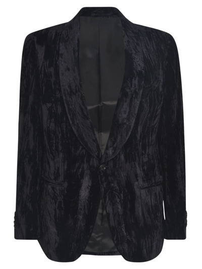 Shop Lardini Single-buttoned Blazer In Black