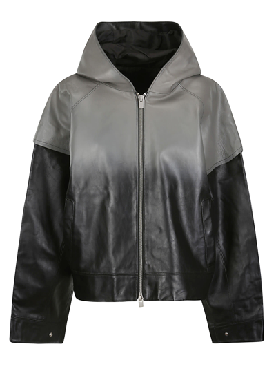 Shop Heliot Emil Bind Leather Jacket In Blk01