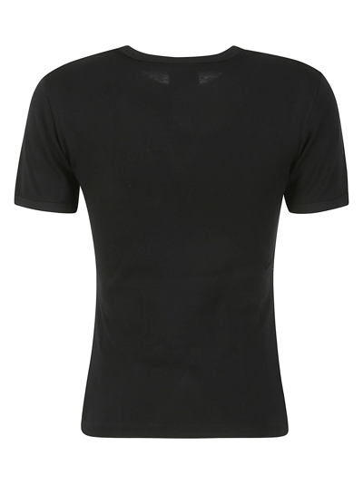 Shop Courrèges Resistance Contrast T-shirt In Black