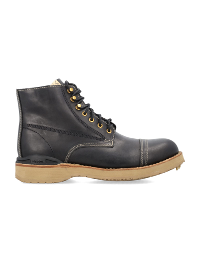 Shop Visvim Virgil Cap-folk Leather Boots In Black