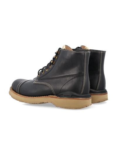 Shop Visvim Virgil Cap-folk Leather Boots In Black