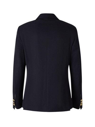 Shop Palm Angels Single-breasted Blazer In Blue