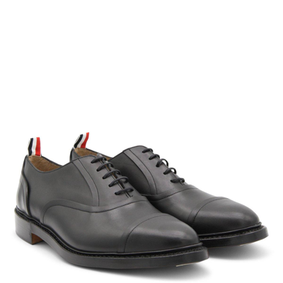 Shop Thom Browne Lace-up Loafers In Black