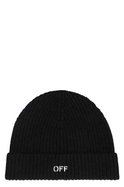 Shop Off-white Artic Toque Wool Hat In Black